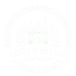 Construcción de casas de madera SAJA con logotipo transparente en Cantabria